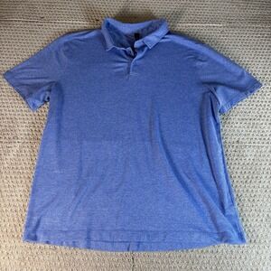 Lululemon Polo Shirt Adult 2XL XXL‎ Blue Short Sleeve Performance Golf Mens